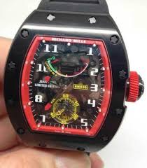 Replica Richard Mille RM 036 black case Red shadow Men Watch